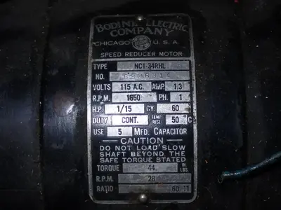 Used BODINE ELECTRIC NC134RHL Motors (misc) Ohio US | HGR 24 #975991