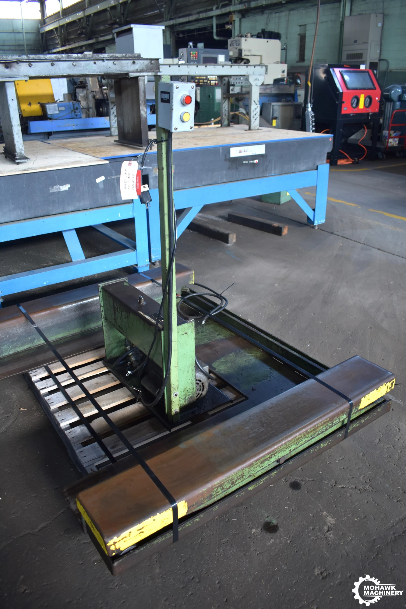 2000 LB AIR-TECH (AIR TECHNICAL INDUSTRIES) "ZLD5048E" ZERO-LOW LIFT HYDRAULIC SCISSOR LIFT TABLE w/48” x 50” PLATFPRM
