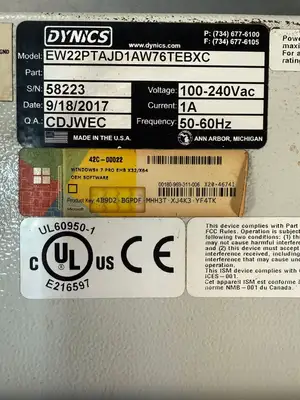 Dynics EW22PTAJD1AW76TEBXC 100-240VAC 50-60Hz 1A (10.6.5)