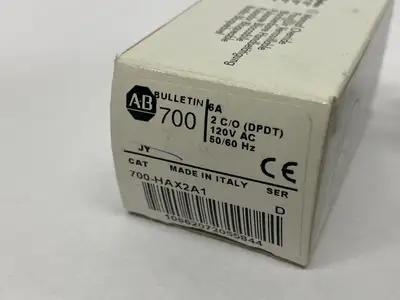USED ALLEN-BRADLEY SER. D DIRECT PLUG-IN RELAY 2 C/O 120V AC