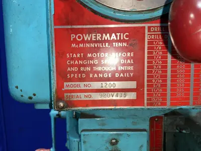Used POWERMATIC 1200 Heavy Duty & Sensitive Single Spindle Drills Ohio US | HGR 24 #1506569