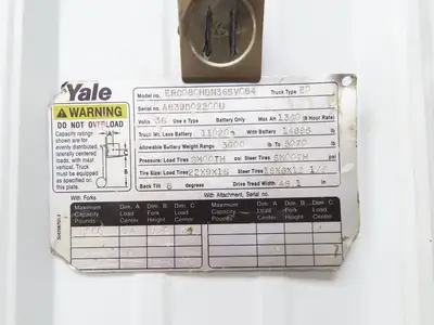 Yale 370401 Forklift Dual-Wheel Rear Steer Axle Assembly ERC080HDN36SV084