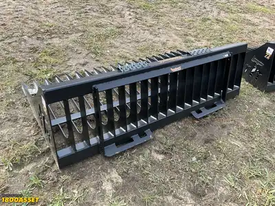 New Tomahawk 66” Rock Bucket, Universal Skid Steer Quick Attach