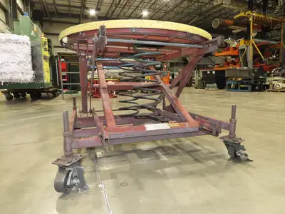 Southworth Pallet Pal Positioner Rotary Spring Level Loader Turntable on Casters