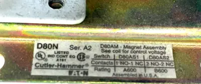 NEW EATON CUTLER HAMMER D80NE1A PNEUMATIC TIMER D80N