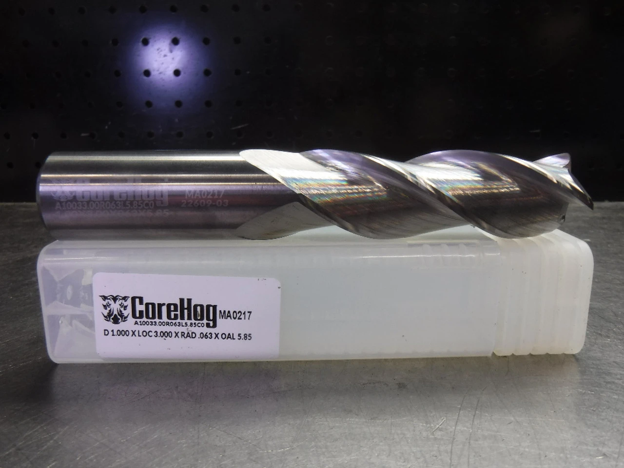 CoreHog 1" Solid Carbide Endmill 3 Flute A10033.00R063L5.85C0 (LOC1612)