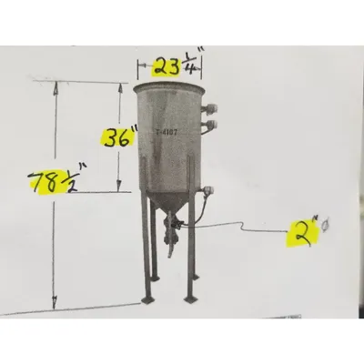 Used 70 Gallon Stainless Steel Tank with cone bottom