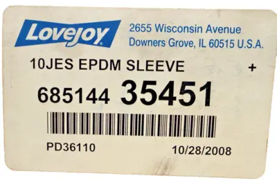 NEW LOVEJOY 10JES EPDM 685144 35451 SLEEVE