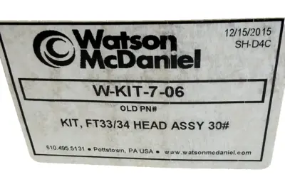 NEW WATSON MCDANIEL W-KIT-7-06 STEAM VALVE HEAD ASSY FT33/34 WKIT706