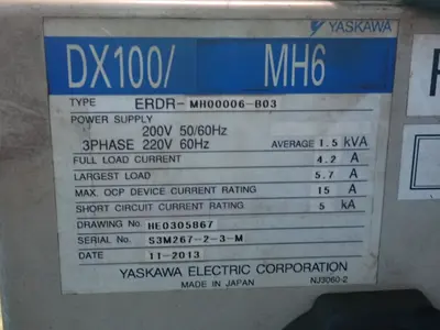 USED YASKAWA MOTOMAN MH6
