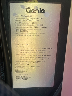 NEW 2025 Genie GS-2669 RT