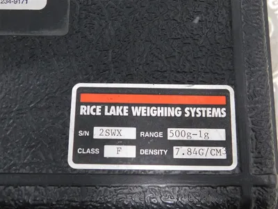 Rice Lake 2SWX Weighing Systems Calibration Weight Set 500g-1g Class F Used