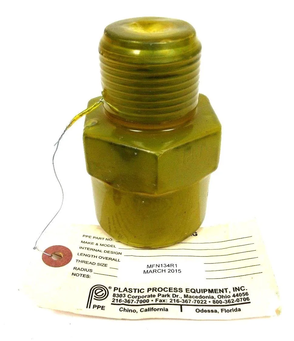 NEW PLASTIC PROCESS EQUIPMENT MFN134R1 ADAPTER