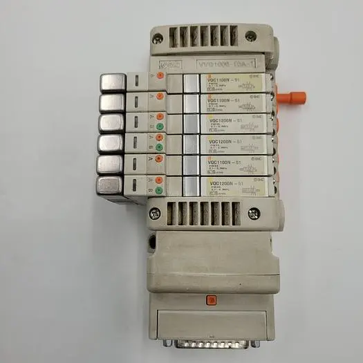 Used SMC SMC VVQ1000-10A-1 BASE WITH 3 VQC12000N-51 & 3 VQC11000N-51 SOLENOID VALVES Solenoid Regulators | ND Industrial Surplus #1225435