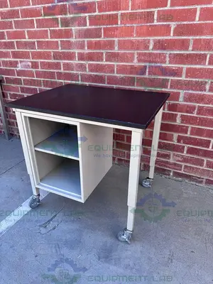 USED PHENOLIC / COMPOSITE RESIN ADJUSTABLE  SCIENCE TABLE 30" W X 38" L W/ WHEELS