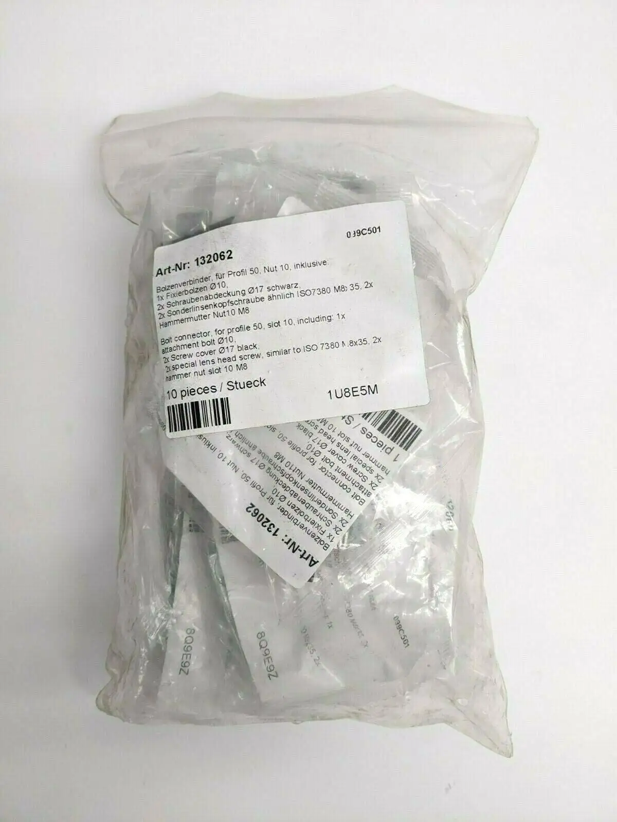 New | in-Stock Fath Bolt Connector for Profile 50, Slot 10, 132062 Misc Fasteners Michigan US | Maverick Industrial Sales #1401158