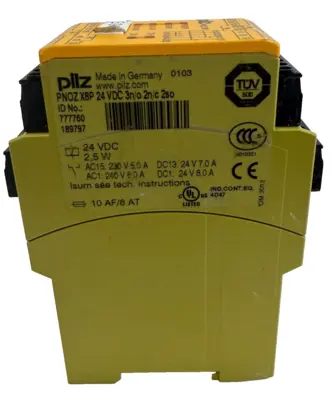 USED PILZ PNOZ-X8P-24VDC-3N/O-2N/C-2SO SAFETY RELAY 777760 PNOZX8P24VDC3NO2NC2SO