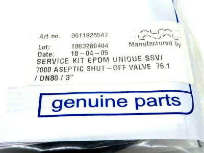 NEW ALFA LAVAL 9611926547 SERVICE KIT EPDM UNIQUE SSV/7000