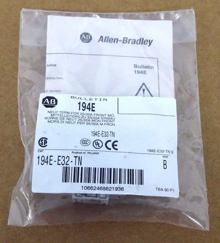 LOT OF 23 NEW ALLEN BRADLEY 194E-E32-TN NEUTRAL TERMINAL'S