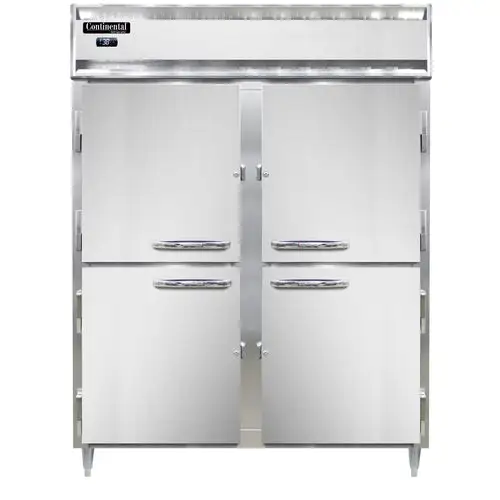 Continental D2RENHD 57" Two Section Reach In Refrigerator, (4) Left/right Hinge Solid Doors, Top Compressor, 115v