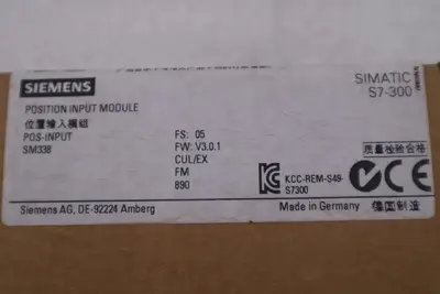 Siemens 6ES7338-4BC01-0AB0 6ES7 338-4BC01-0AB0 New Sealed Box Stock G158A