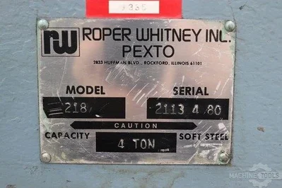 USED ROPER WHITNEY 218