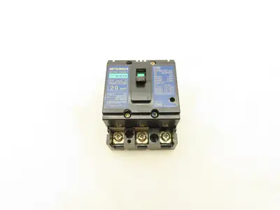 Mitsubishi NF30-CS No Fuse Breaker 20A 500VAC 3 Pole 2.5KA