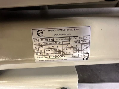 MAPRO CL80-ZHS 6HP REGENERATIVE BLOWER/EXHAUS