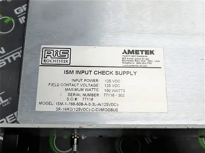 USED AMETEK ISM-1768-608-A-0-3L-A(125VDC)-3R-19RD(125VDC)-C-CI/MODBUS