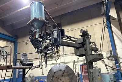 8' ARM X 6' HIGH OHIO POWERED WELDING MANIPULATOR, WITH LINCOLN WELDING ACCESSORIES: YOBRO #24903