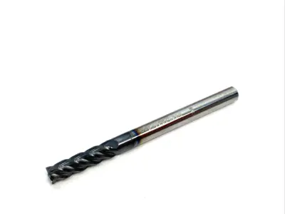 USED ACCUPRO SQUARE END MILL: 4MM DIA, 14MM LOC, 4 FLUTE, SOLID CARBIDE