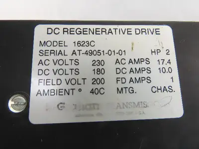 Graham SCR 1623C 2HP Drive 240VAC 17.4A 50/60Hz