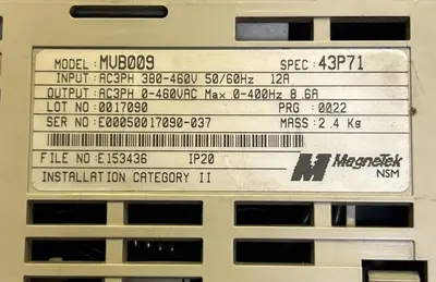 Used MAGNETEK MVB009 Industrial Controls | Surplus Asset Holdings #1220942