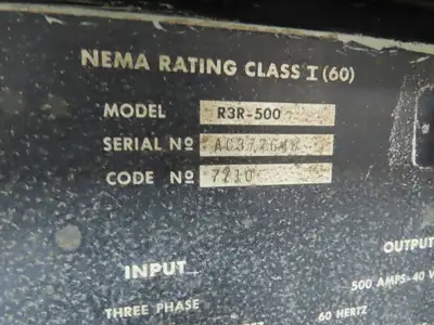 Lincoln 7710 IDEALARC R3R DC ARC Stick Welder Welding Power Source 500 AMP Tested