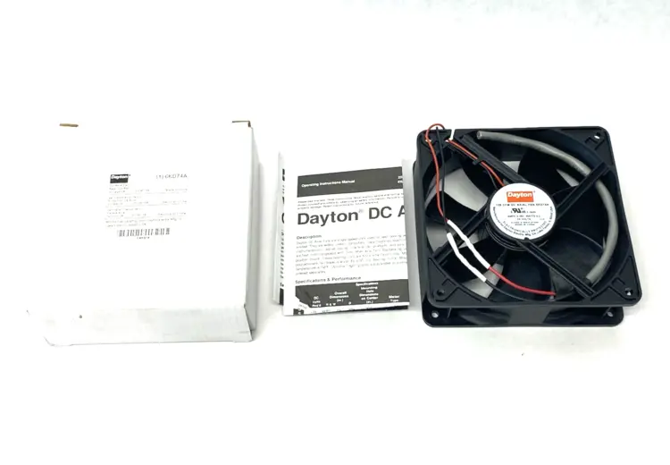 New | in-Stock Dayton Axial Fan: 108 cfm Airflow @ 0.000 in SP, 4 11/16 in Ht, 1 1/2 in Electronic Component Fans Michigan US | Maverick Industrial Sales #1398858