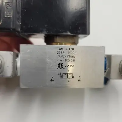 Used FESTO FESTO MSG-24DC SOLENOID COIL CONNECTED TO FESTO MC-2-1/8 VALVE Pump & Valve Parts | ND Industrial Surplus #1218582