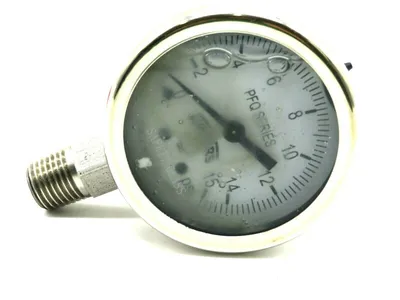 NEW WINTERS PFQ2985 PRESSURE GUAGE 2"X1/4NPT 0-15PSI