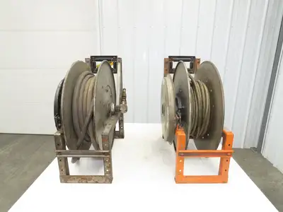 Hannay Reels 818-25-26B TR Retractable Industrial Water Hose Reel 1/2" Lot Of 2