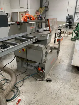 420 mm Blade Dia., Elumatec Upcut Non-Ferrous Semi-Automatic Circular Saw, Model MGS-105