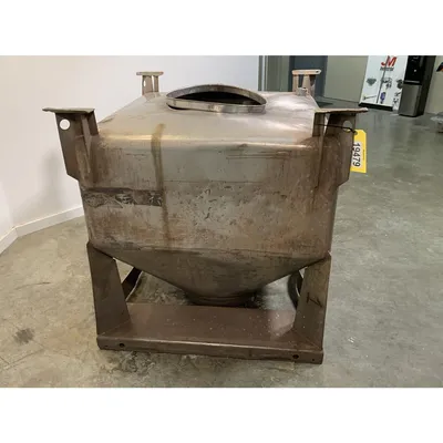 Used 1000 Liter (35 cu. Ft) IBC Matcon Stainless Steel Portable Tote Bin