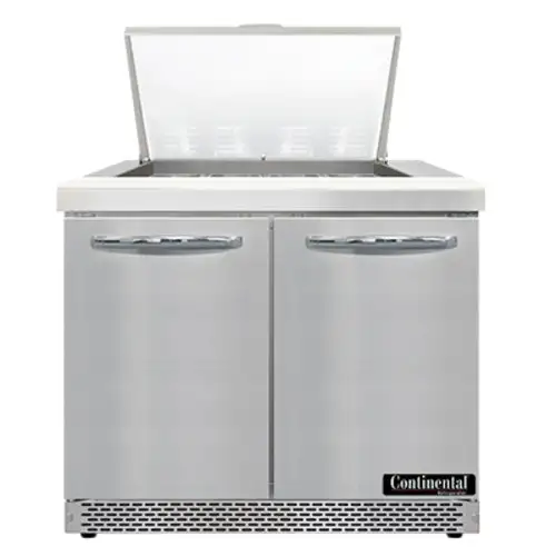 Continental SW36N12M-FB 36" Sandwich/salad Prep Table W/ Refrigerated Base, 115v
