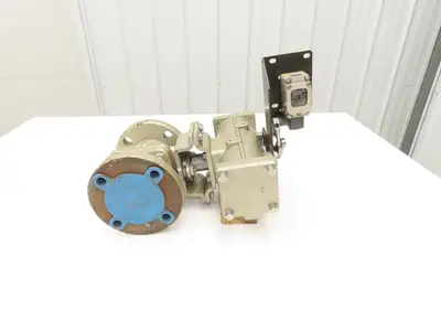 NDV Nippon E100N DN50 2" Flanged 2-Way Ball Valve & Pneumatic Actuator EPN1101N
