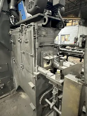 6" X (2) 15 HP WHEEL WHEELABRATOR "SKEW ROLL PIPE & BAR" SHOT BLAST BLASTER SYSTEM: STOCK #20002