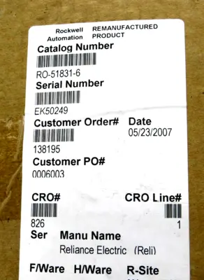 REFURBISHED RELIANCE ELECTRIC 0-51831-6 CURRENT VOLTAGE TRANSDUCER 0518316