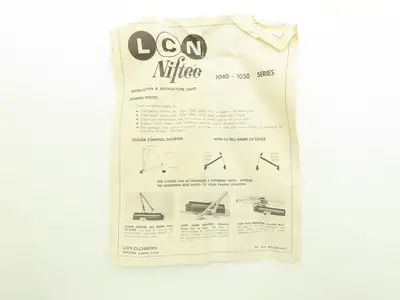 1043 Niftee Automatic Door Closer w/Cover Adjustable Arm Commercial Grade Alum