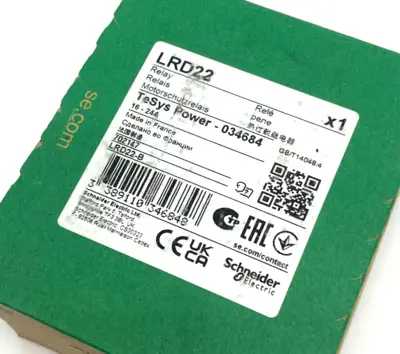 New | in-Stock SCHNEIDER ELECTRIC THERMAL OVERLOAD RELAY TESYS-034684 Relays & Switches Michigan US | Maverick Industrial Sales #1092434