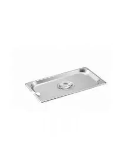 1/4 Size Slotted Stainless Steel Steam Table Pan Cover