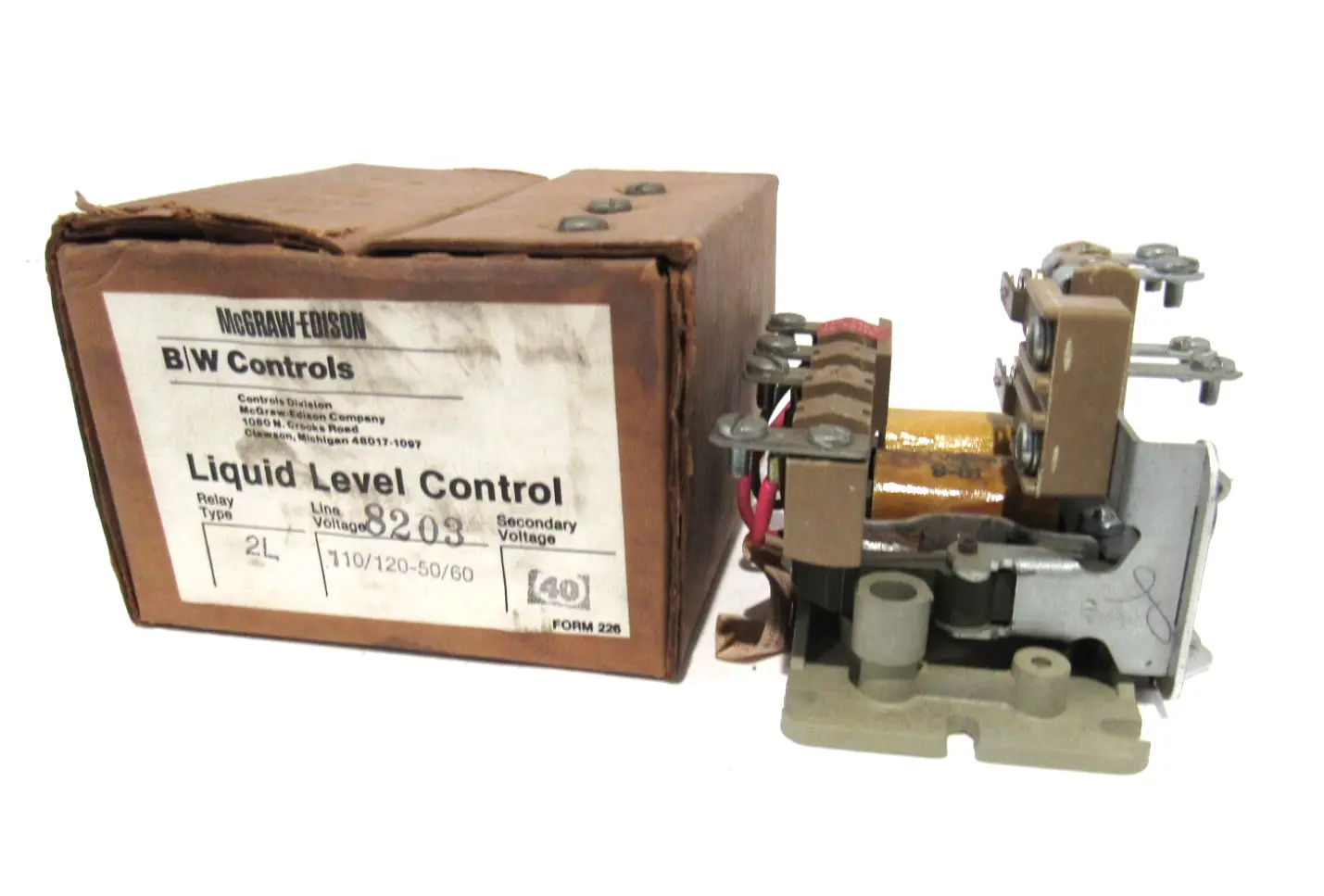 NEW B/W CONTROLS 2-L RELAY 110/120 50/60V 2L