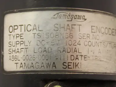 Tamagawa TS1508N66 Optical Shaft Encoder 5VDC 1024 Counts Per Turn