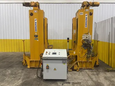(4) 20 TON (160,000 LBS TOTAL) RAILWAY / NEUERO HEAVY DUTY MOBILE VERTICAL LIFT JACKS: YOBRO #24229